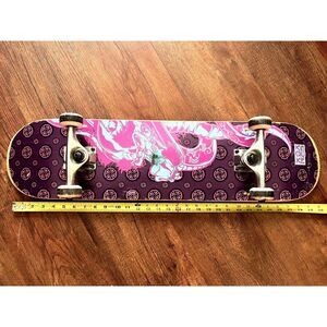 Skateboard Deck, Skateboarding Gear Purple and Pink pattern